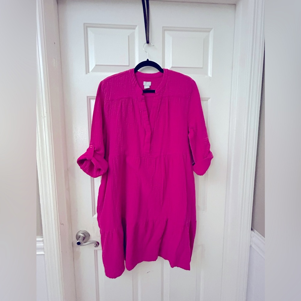 Chicos 3/4 Sleeve Dress with Pockets